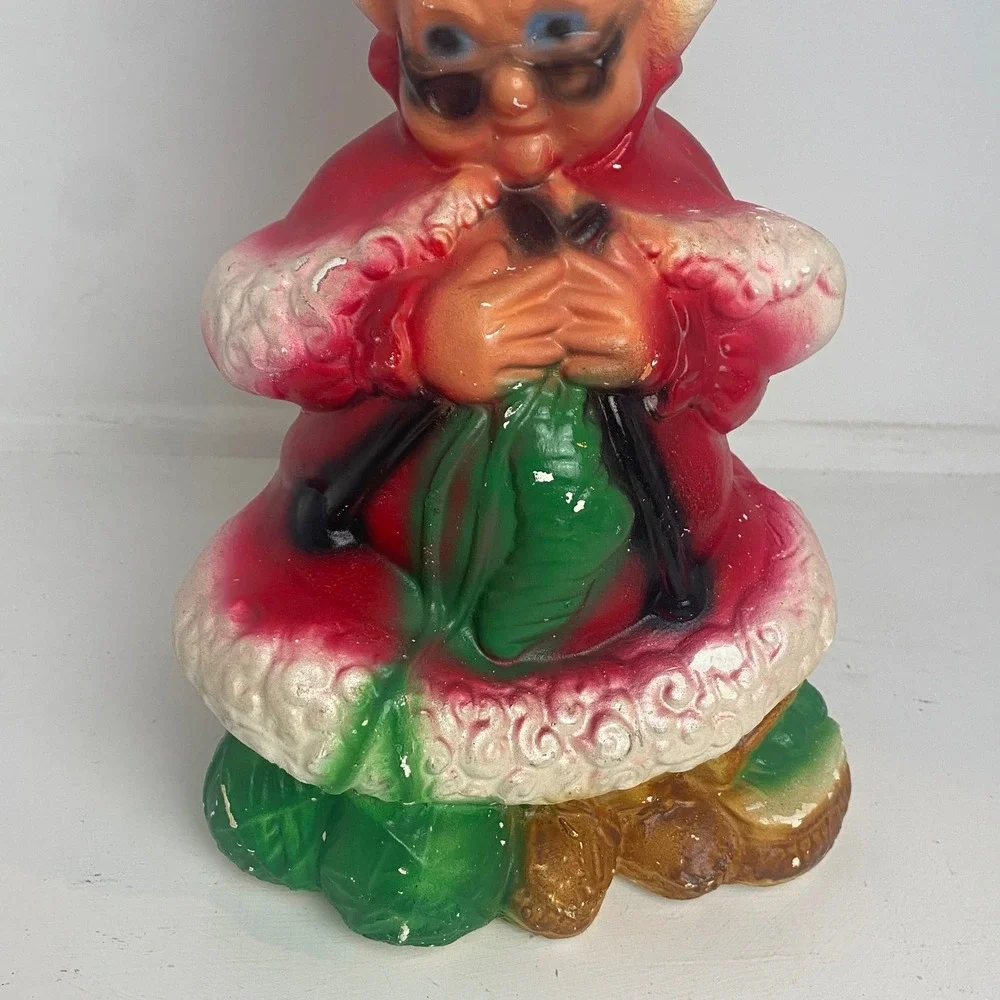 Vintage Christmas Mrs Claus Ceramic Coin Bank Decor‎ Collectible Grannycore